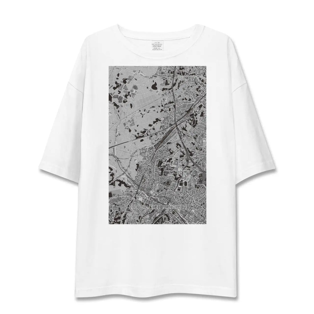 【羽沢横浜国大（神奈川県）】地図柄ビッグシルエットTシャツ