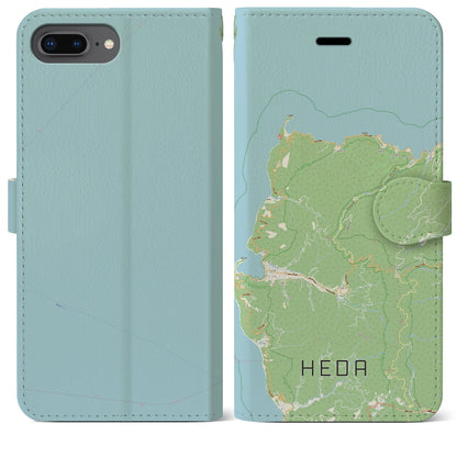 【戸田（静岡県）】地図柄iPhoneケース（手帳タイプ）ナチュラル・iPhone 8Plus /7Plus / 6sPlus / 6Plus 用