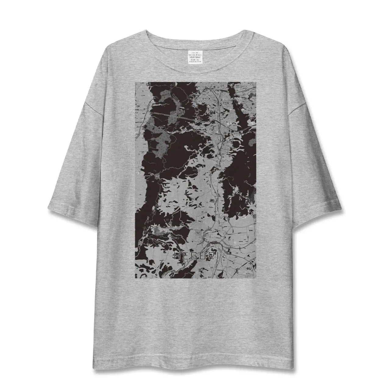 【平群（奈良県）】地図柄ビッグシルエットTシャツ
