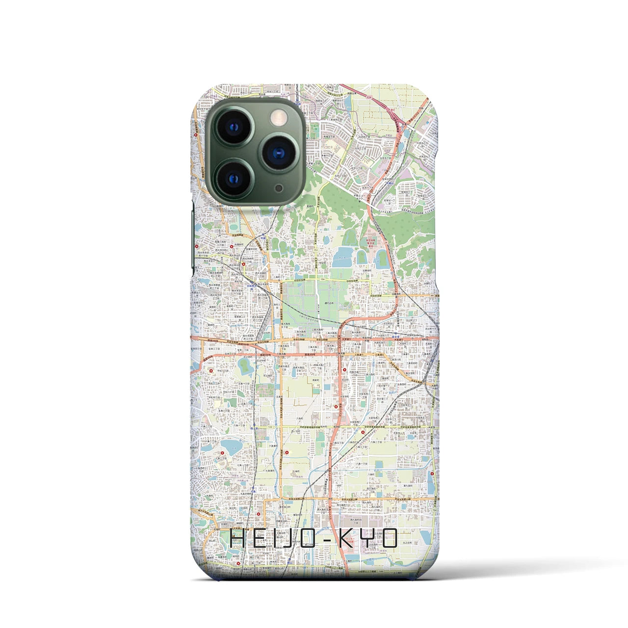 【平城京】地図柄iPhoneケース（バックカバータイプ・ナチュラル）iPhone 11 Pro 用