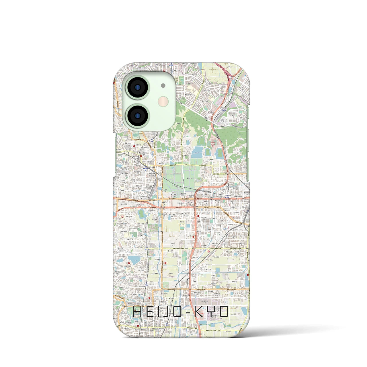 【平城京】地図柄iPhoneケース（バックカバータイプ・ナチュラル）iPhone 12 mini 用