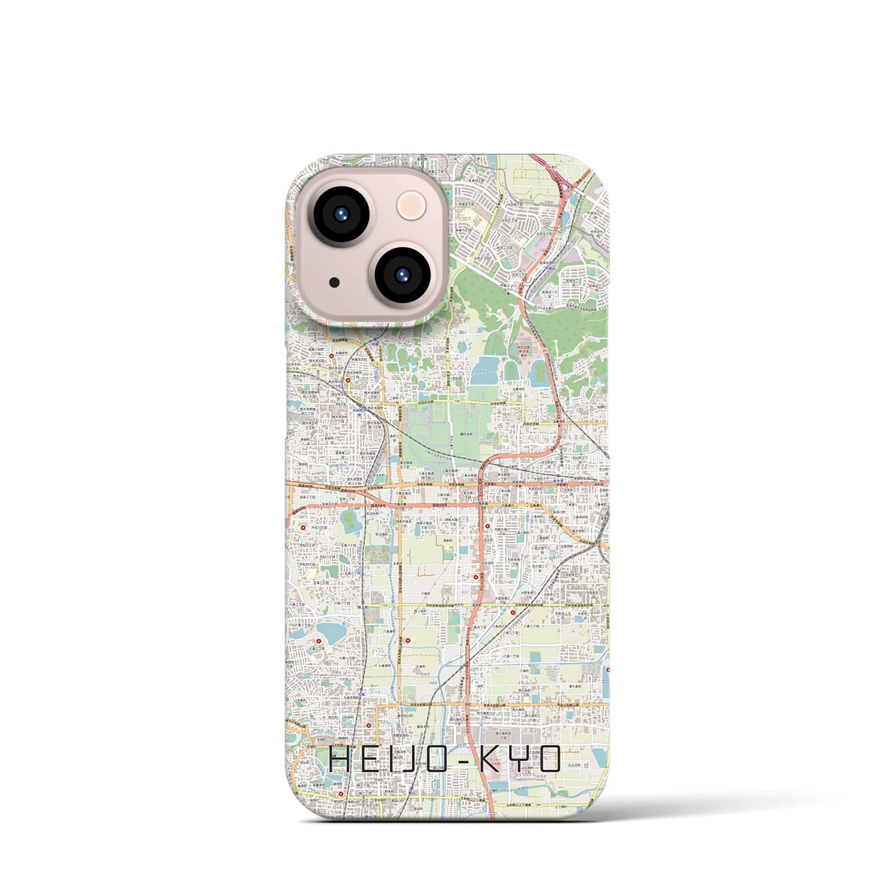 【平城京】地図柄iPhoneケース（バックカバータイプ・ナチュラル）iPhone 13 mini 用