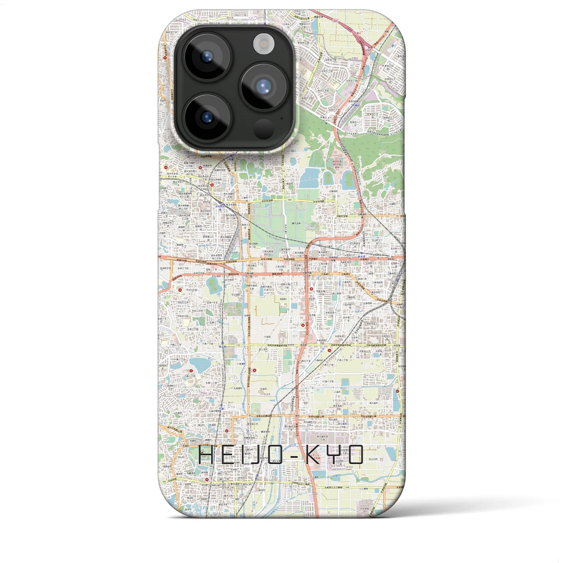 【平城京】地図柄iPhoneケース（バックカバータイプ・ナチュラル）iPhone 15 Pro Max 用