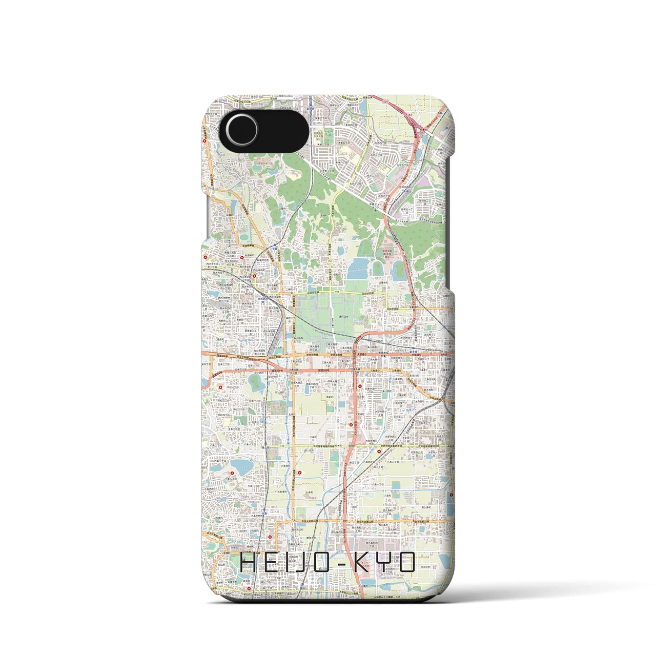 【平城京】地図柄iPhoneケース（バックカバータイプ・ナチュラル）iPhone SE（第3 / 第2世代） / 8 / 7 / 6s / 6 用