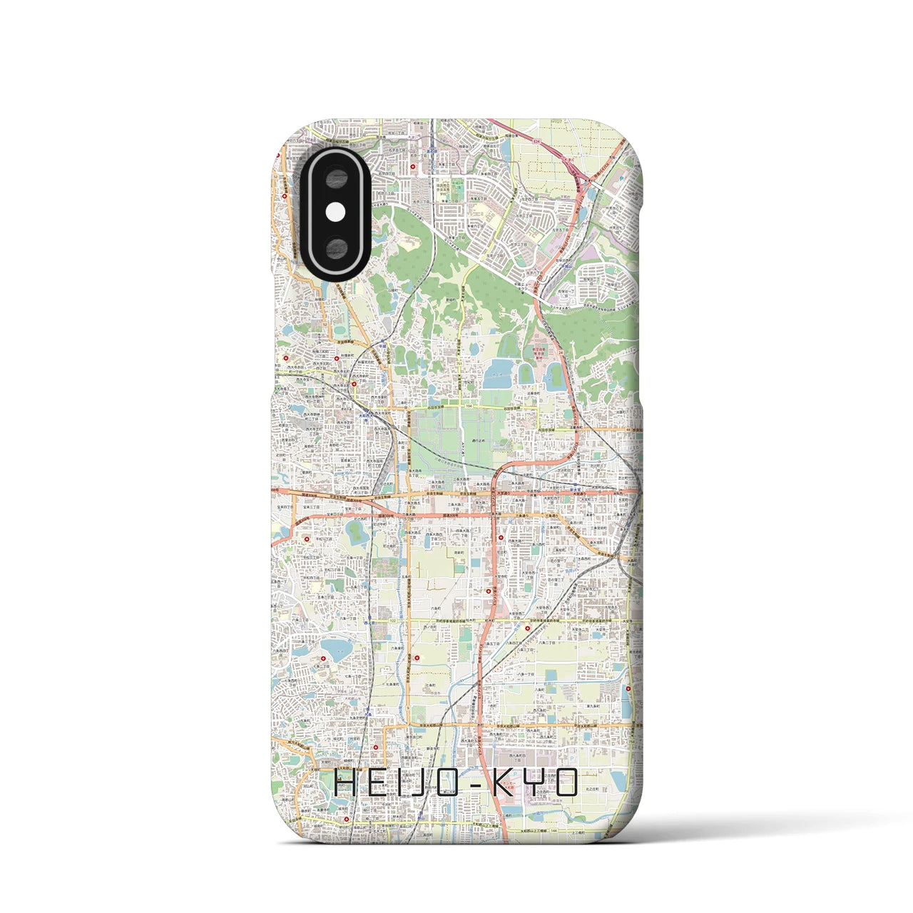 【平城京】地図柄iPhoneケース（バックカバータイプ・ナチュラル）iPhone XS / X 用