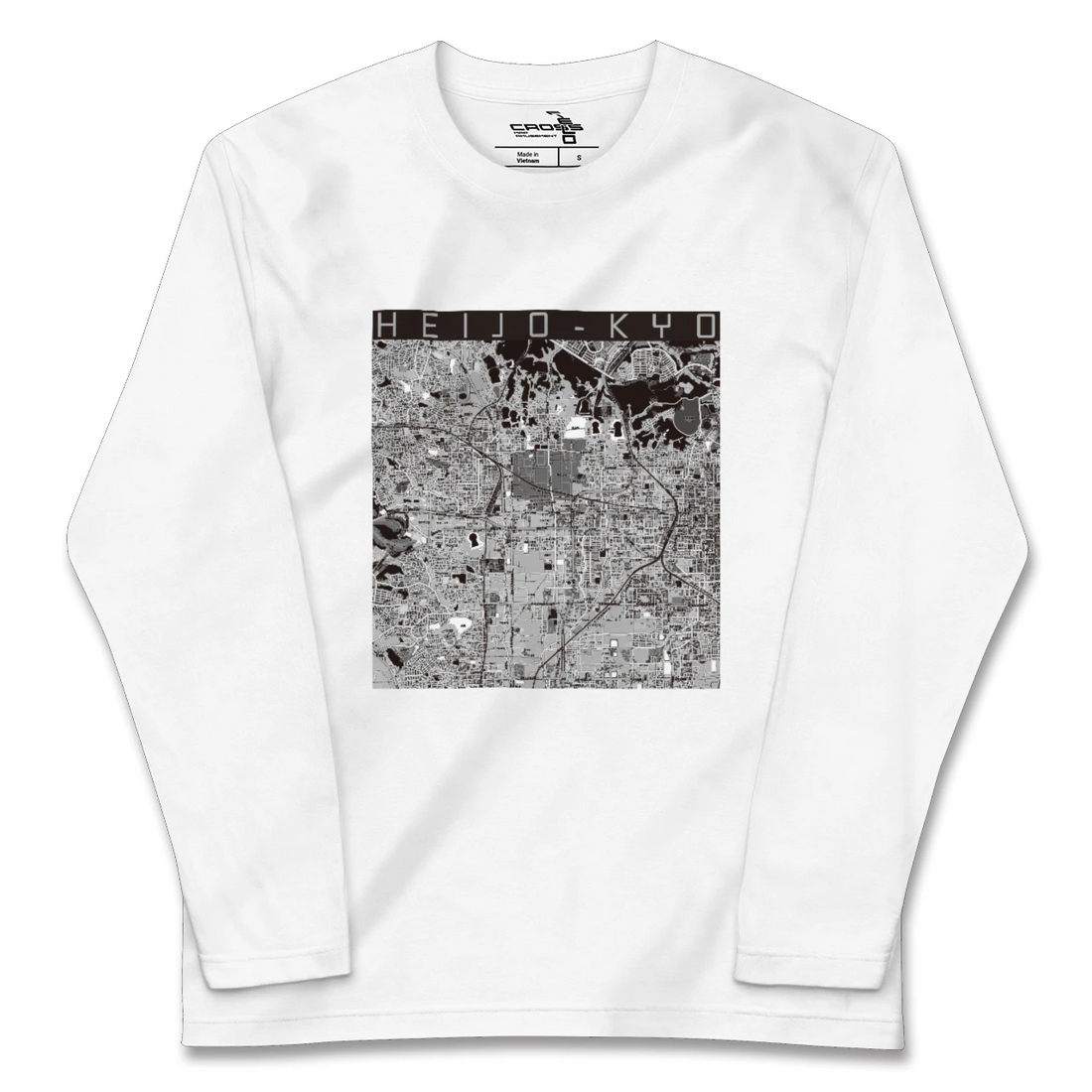 【平城京(奈良県)】地図柄ロングスリーブTシャツ