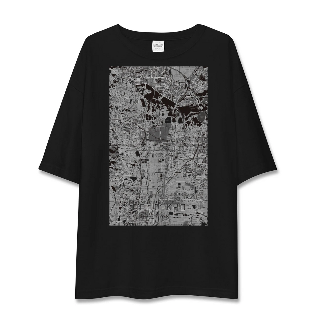 【平城京（奈良県）】地図柄ビッグシルエットTシャツ