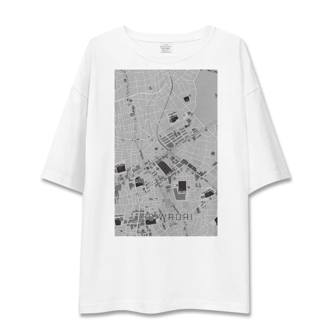 【平和台(東京都)】地図柄ビッグシルエットTシャツ