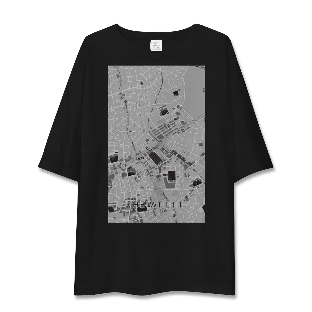 【平和台（東京都）】地図柄ビッグシルエットTシャツ