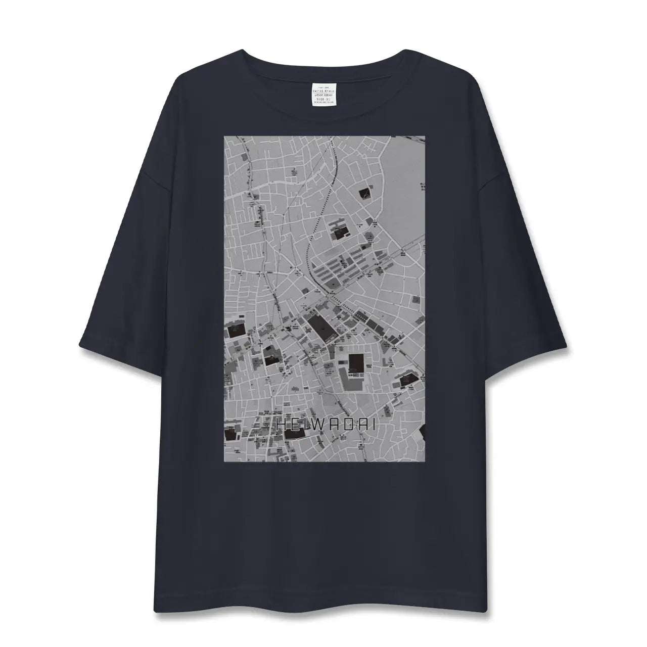【平和台（東京都）】地図柄ビッグシルエットTシャツ