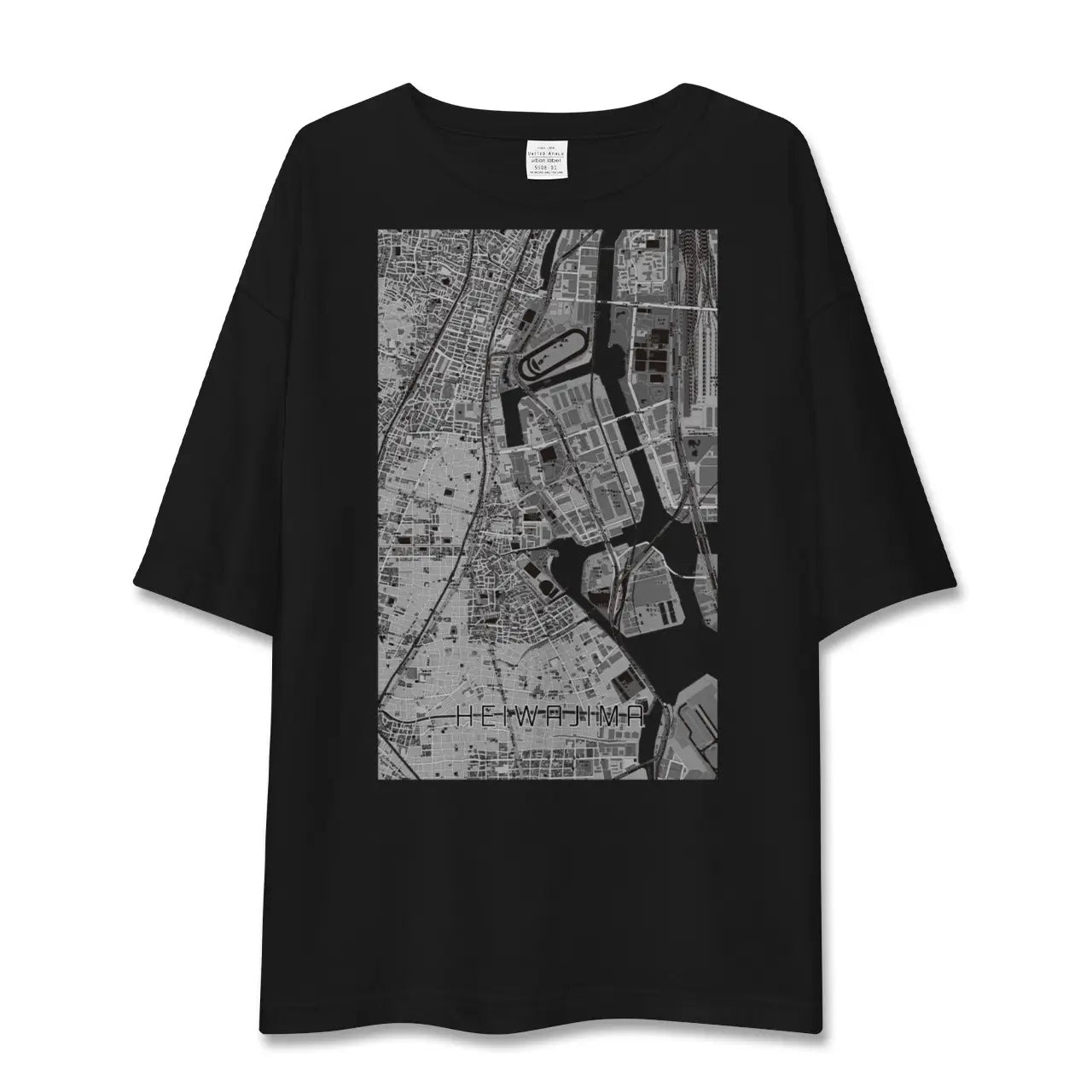 【平和島（東京都）】地図柄ビッグシルエットTシャツ