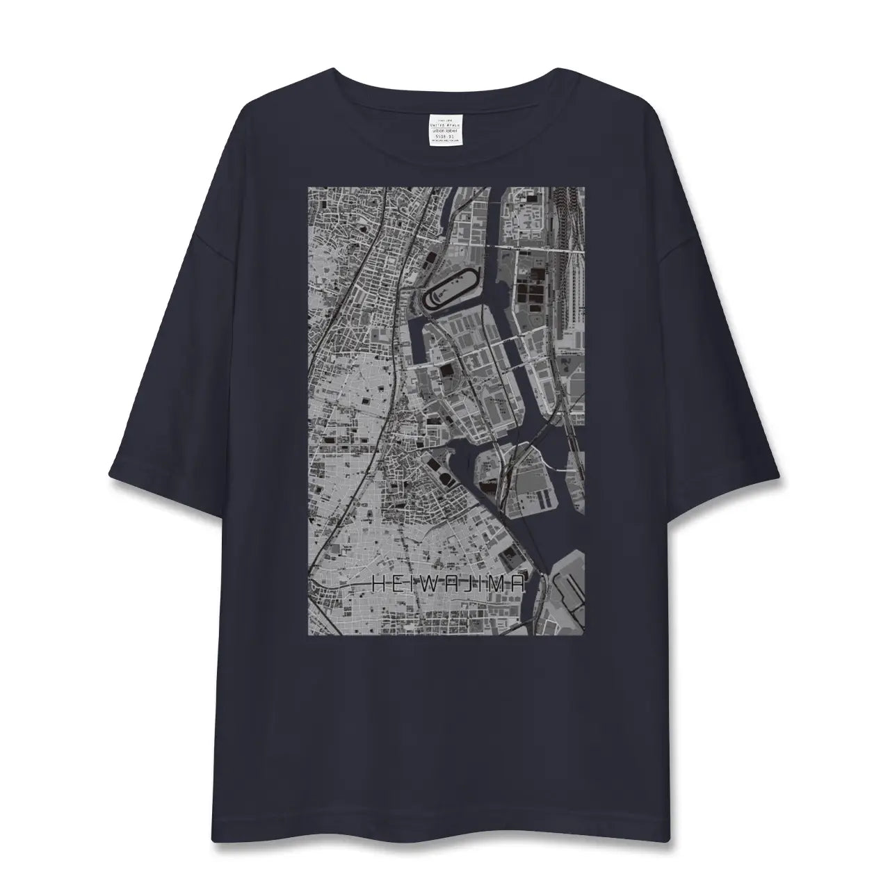【平和島（東京都）】地図柄ビッグシルエットTシャツ