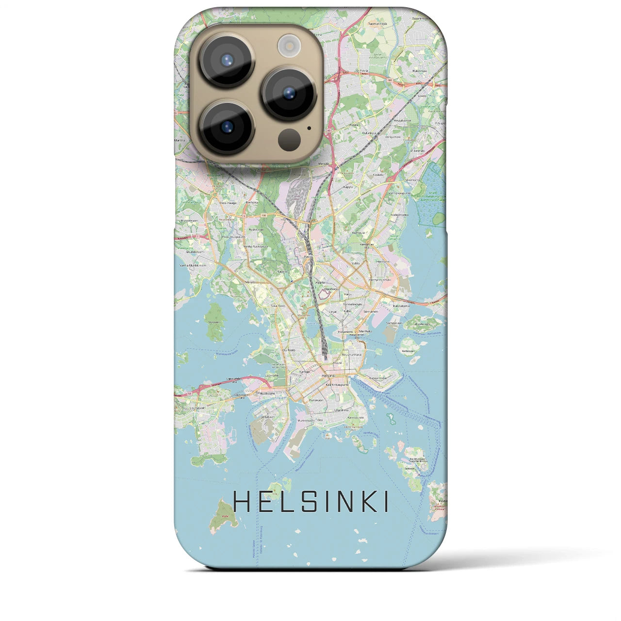 【ヘルシンキ】地図柄iPhoneケース（バックカバータイプ・ナチュラル）iPhone 14 Pro Max 用