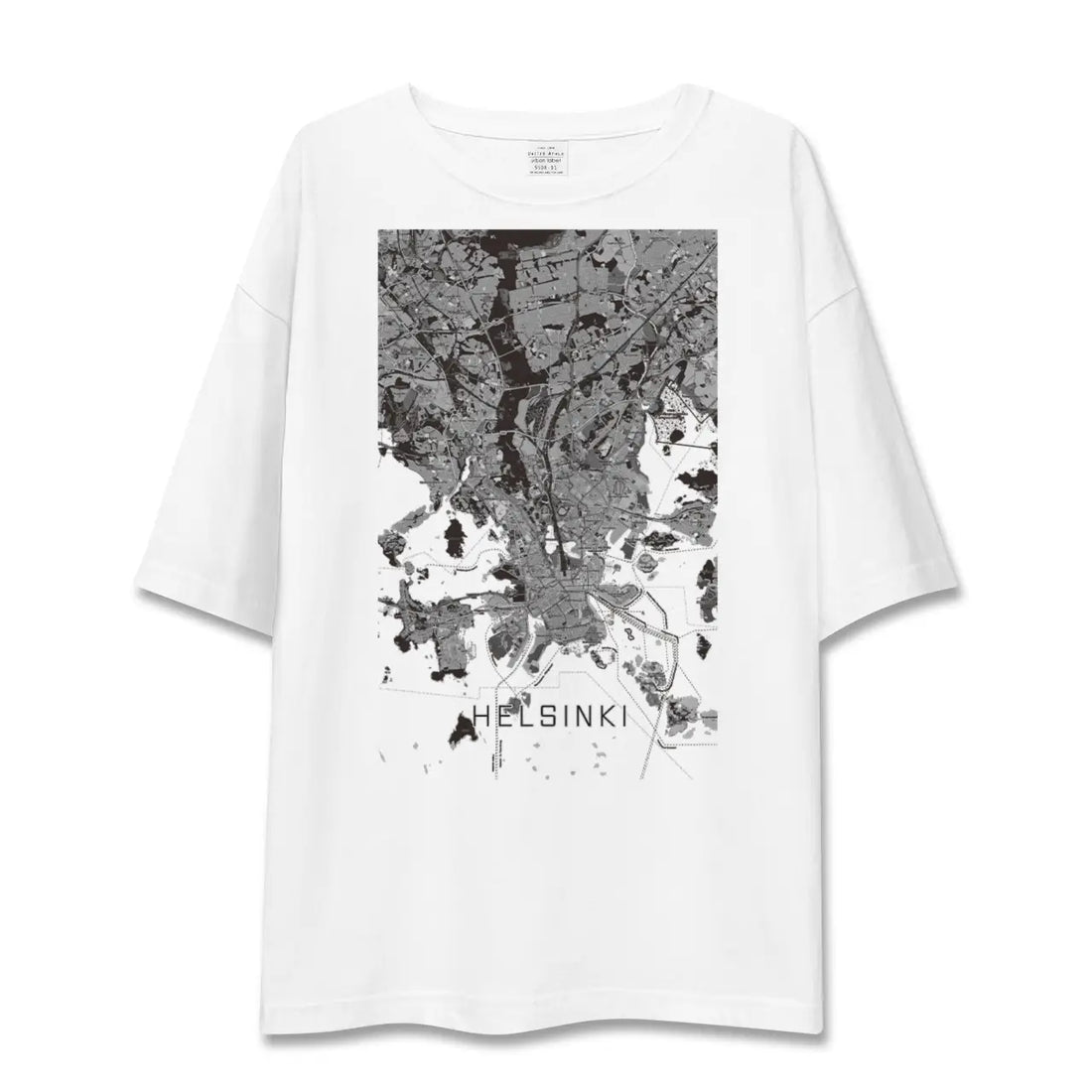 【ヘルシンキ(フィンランド)】地図柄ビッグシルエットTシャツ