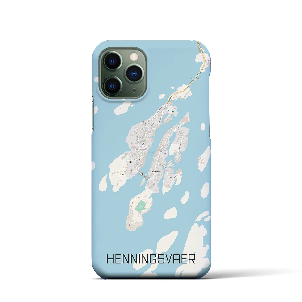 【ヘニングスヴァール】地図柄iPhoneケース（バックカバータイプ・ナチュラル）iPhone 11 Pro 用