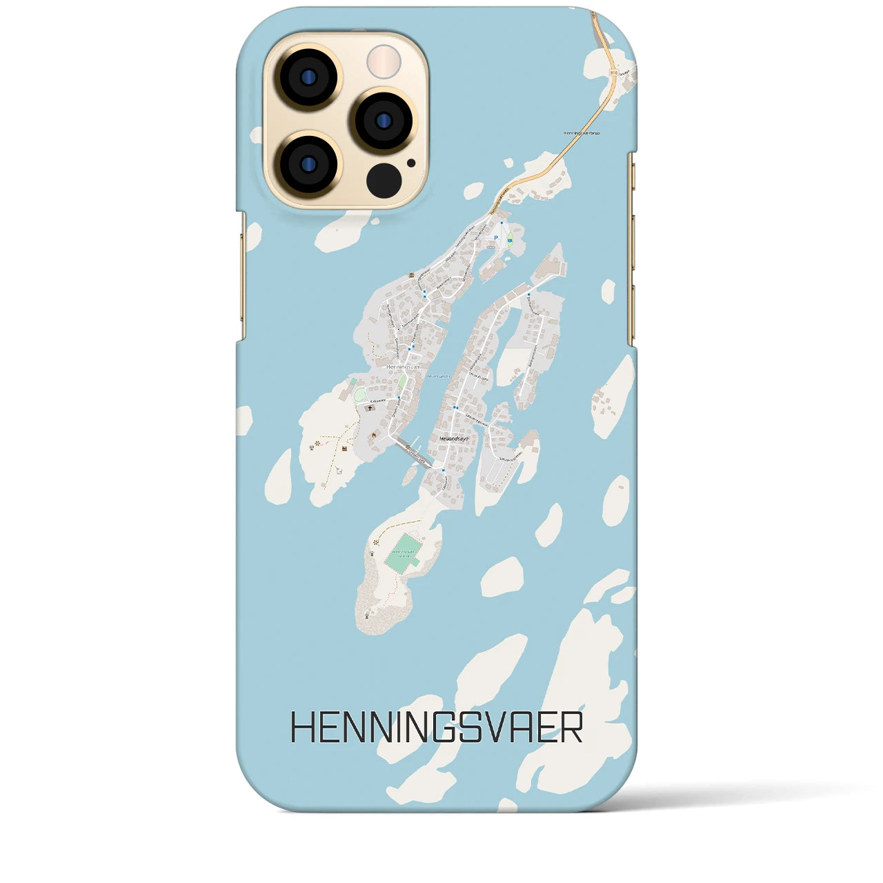 【ヘニングスヴァール】地図柄iPhoneケース（バックカバータイプ・ナチュラル）iPhone 12 Pro Max 用