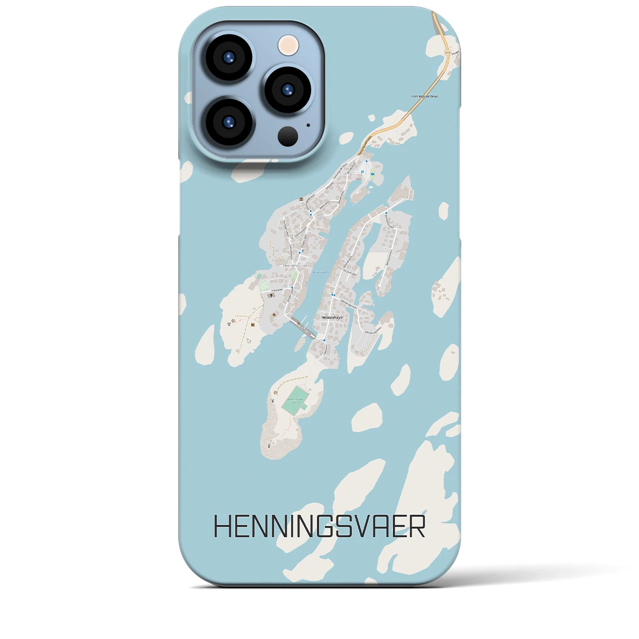 【ヘニングスヴァール】地図柄iPhoneケース（バックカバータイプ・ナチュラル）iPhone 13 Pro Max 用