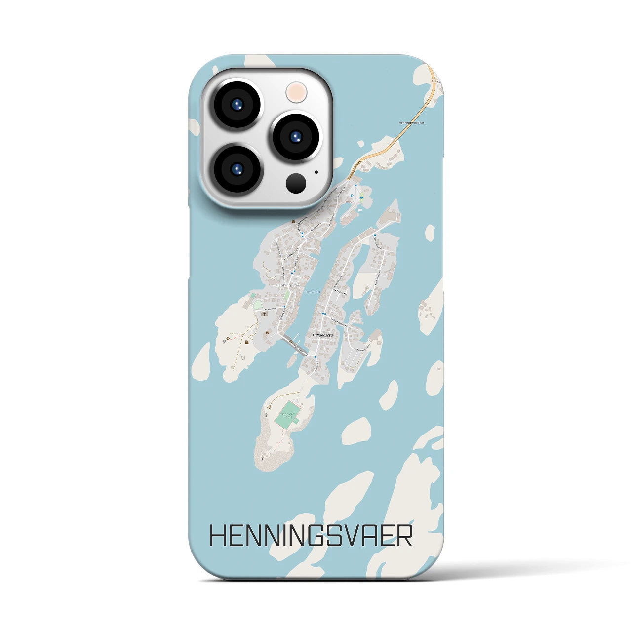 【ヘニングスヴァール】地図柄iPhoneケース（バックカバータイプ・ナチュラル）iPhone 13 Pro 用