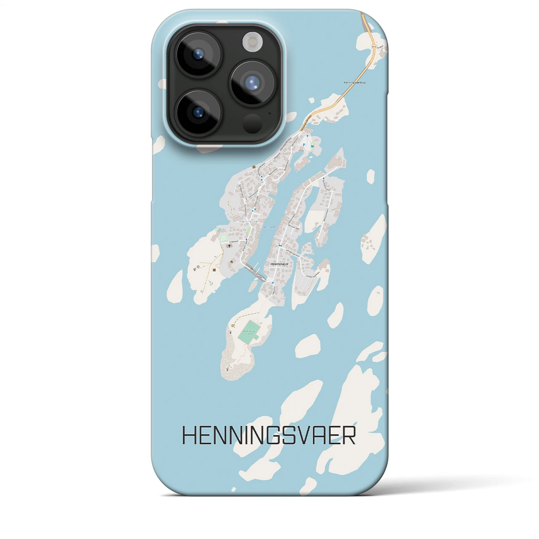 【ヘニングスヴァール】地図柄iPhoneケース（バックカバータイプ・ナチュラル）iPhone 15 Pro Max 用