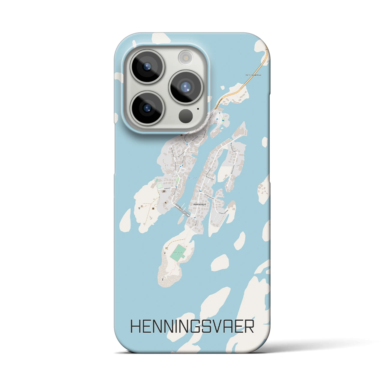 【ヘニングスヴァール】地図柄iPhoneケース（バックカバータイプ・ナチュラル）iPhone 15 Pro 用