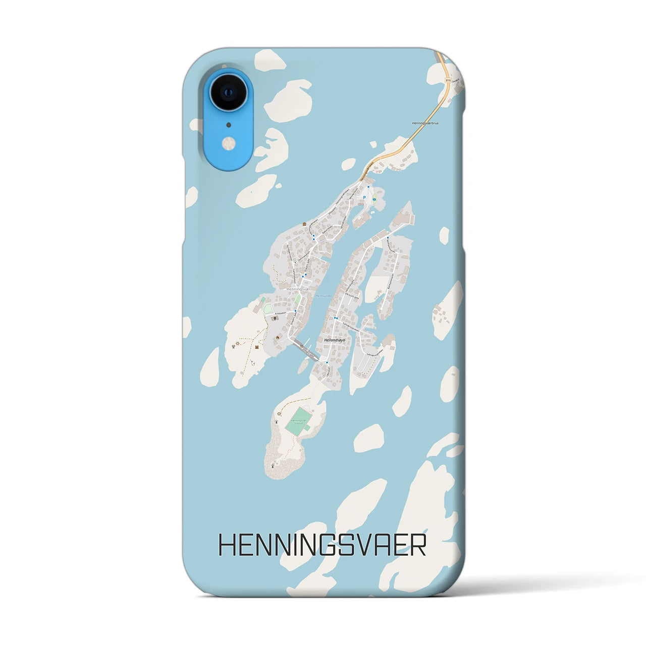 【ヘニングスヴァール】地図柄iPhoneケース（バックカバータイプ・ナチュラル）iPhone XR 用