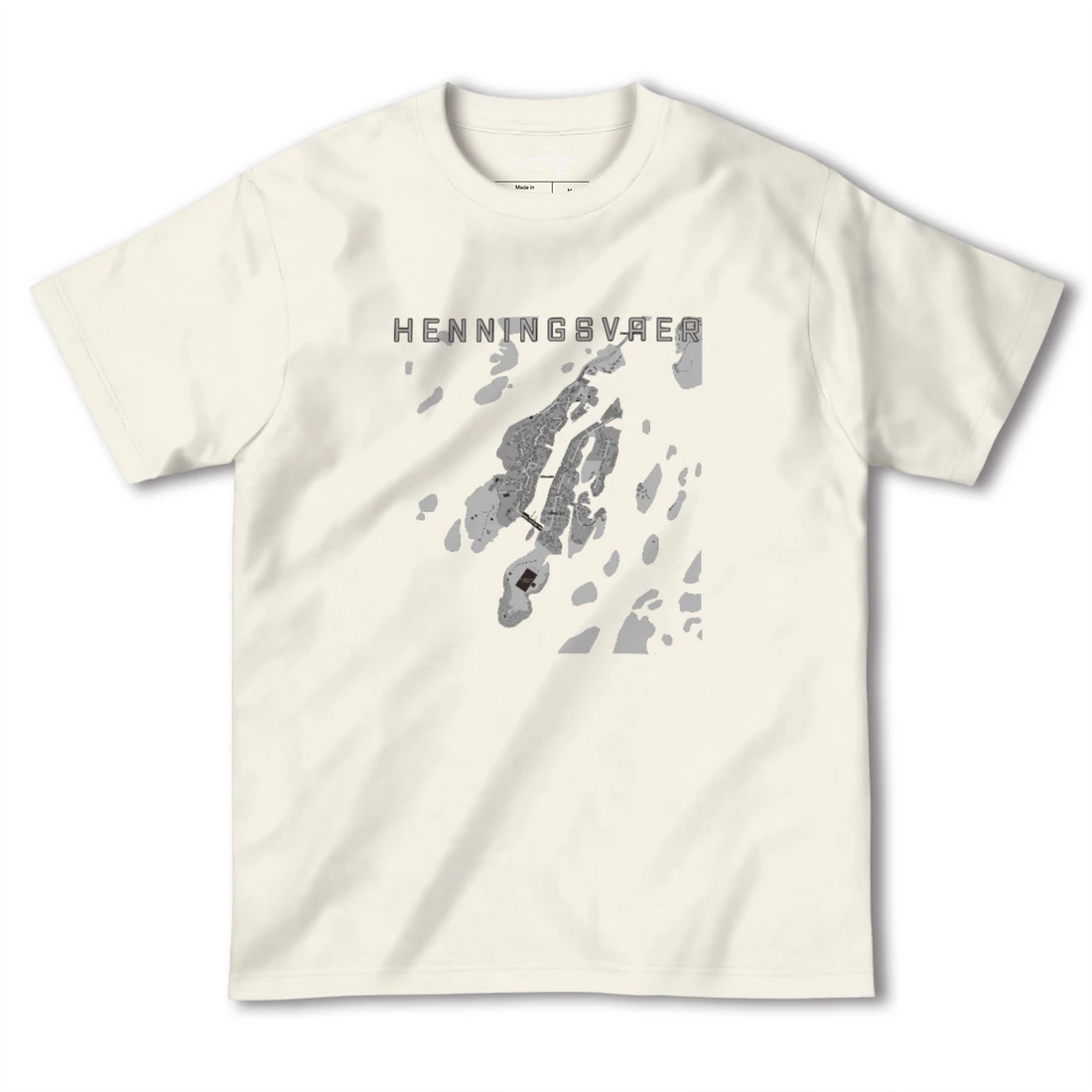 【ヘニングスヴァール（ノルウェー）】地図柄ヘビーウェイトTシャツ