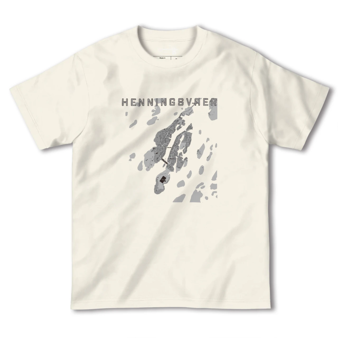 【ヘニングスヴァール（ノルウェー）】地図柄ヘビーウェイトTシャツ