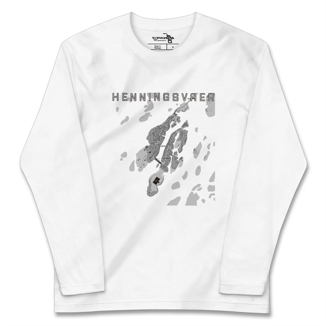 【ヘニングスヴァール（ノルウェー）】地図柄ロングスリーブTシャツ