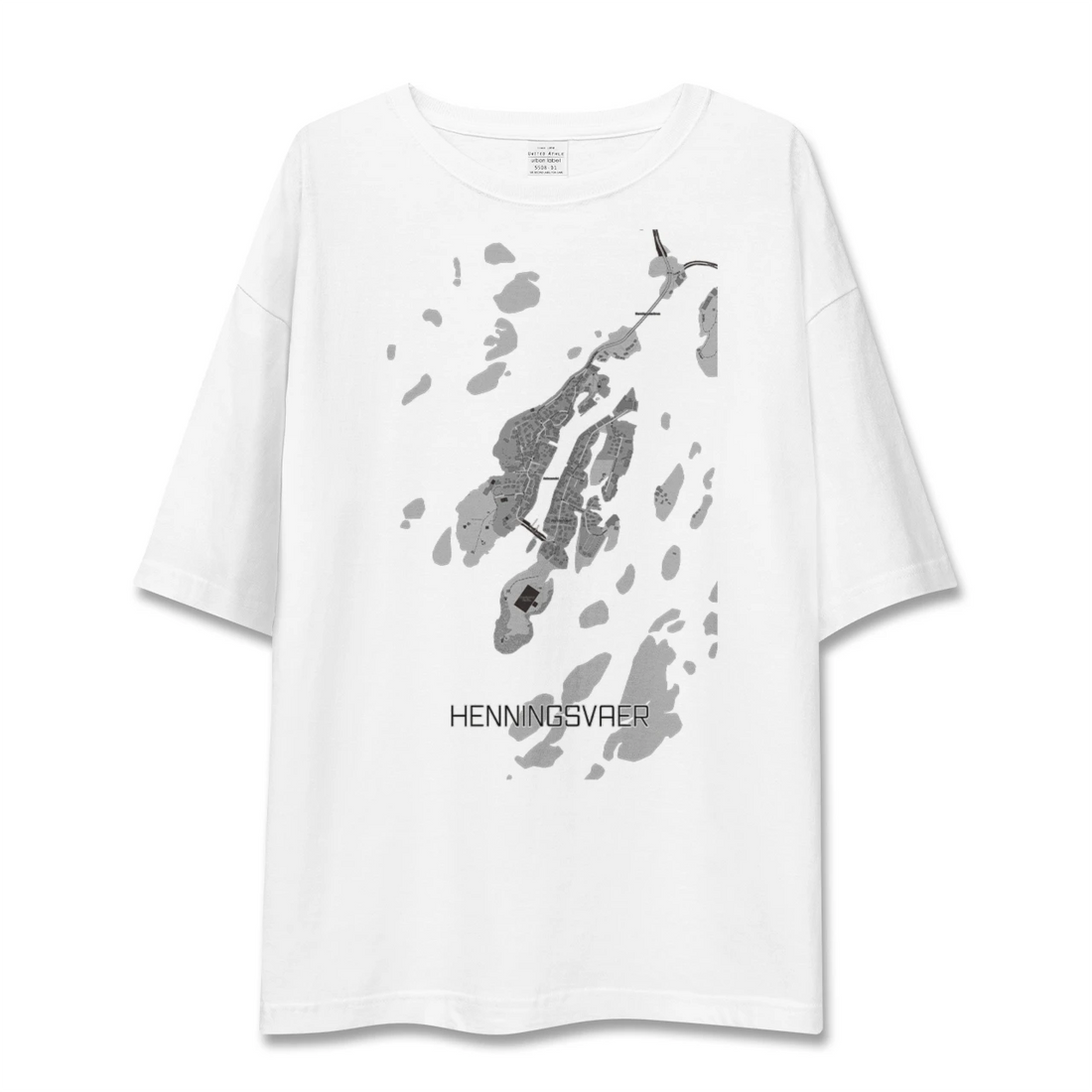 【ヘニングスヴァール(ノルウェー)】地図柄ビッグシルエットTシャツ