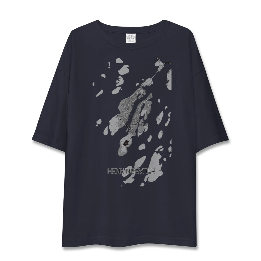 【ヘニングスヴァール(ノルウェー)】地図柄ビッグシルエットTシャツ