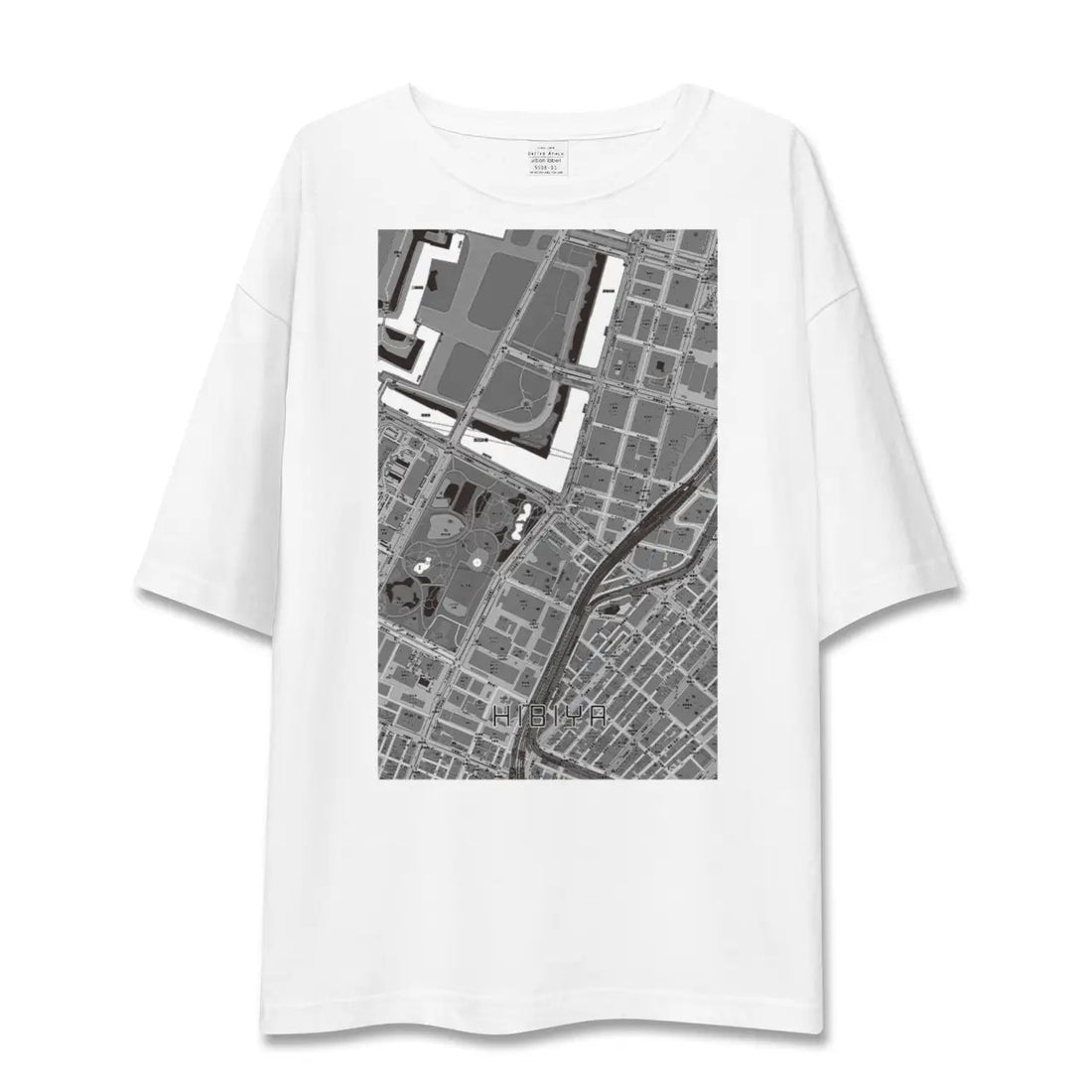 【日比谷（東京都）】地図柄ビッグシルエットTシャツ
