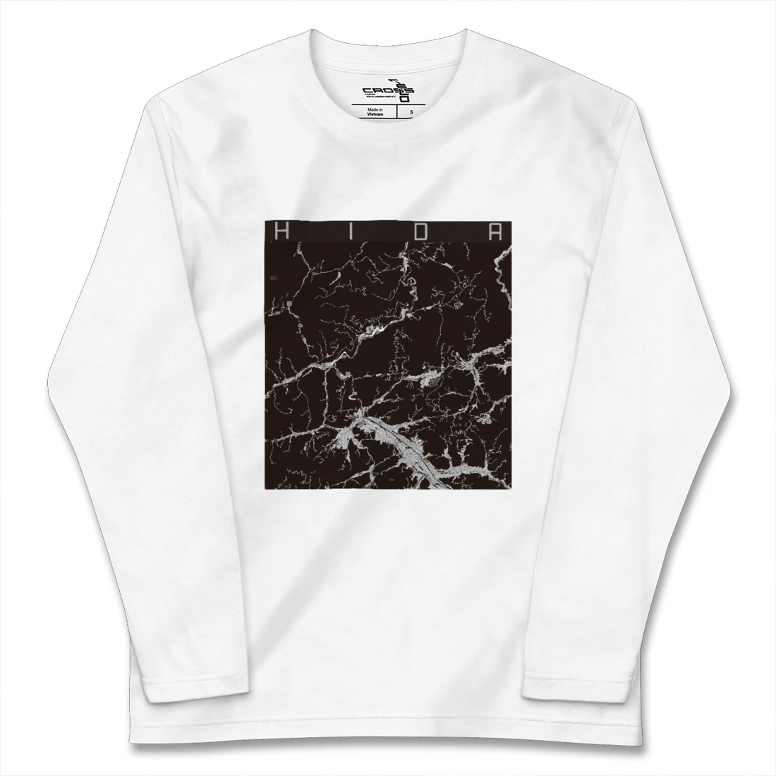 【飛騨(岐阜県)】地図柄ロングスリーブTシャツ