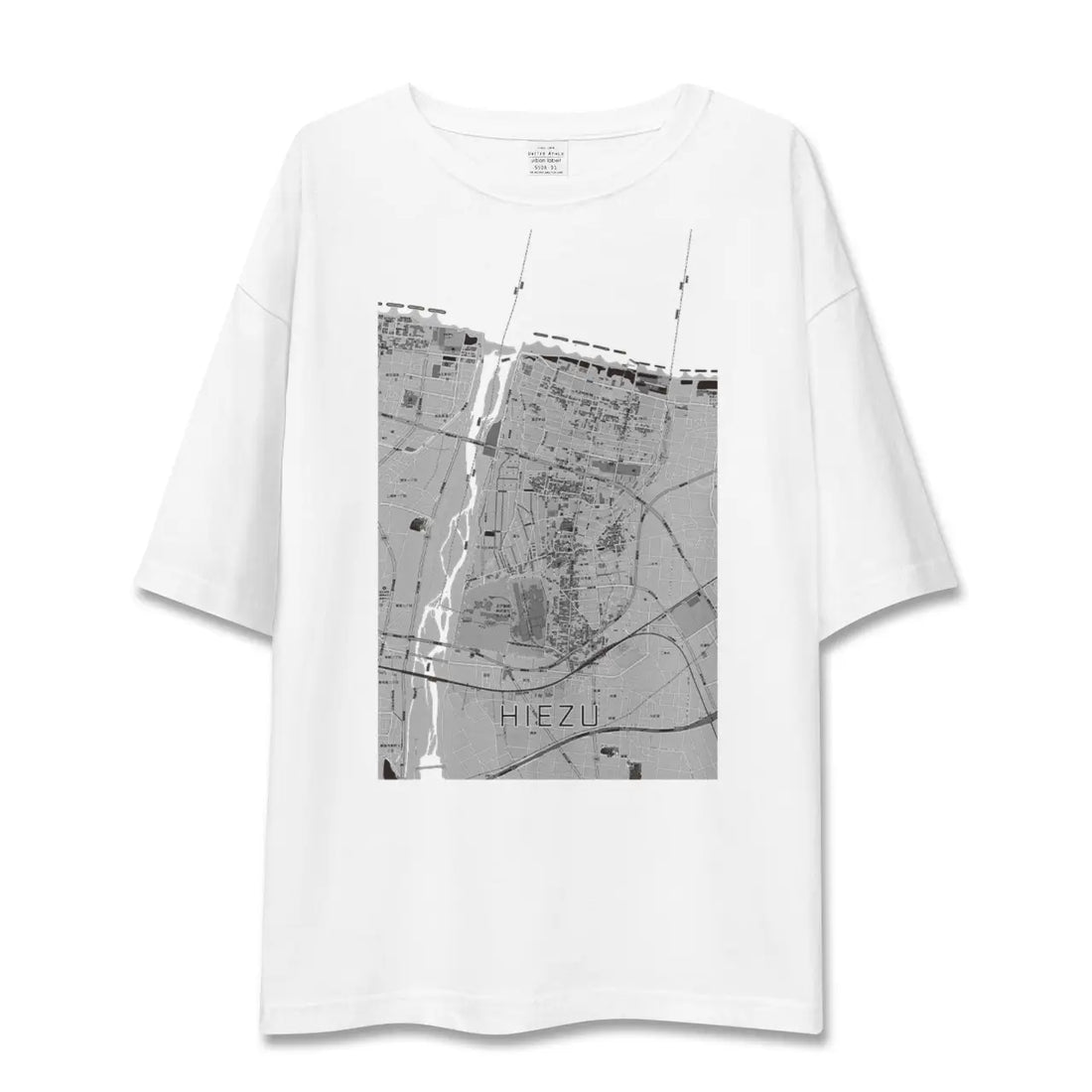 【日吉津（鳥取県）】地図柄ビッグシルエットTシャツ