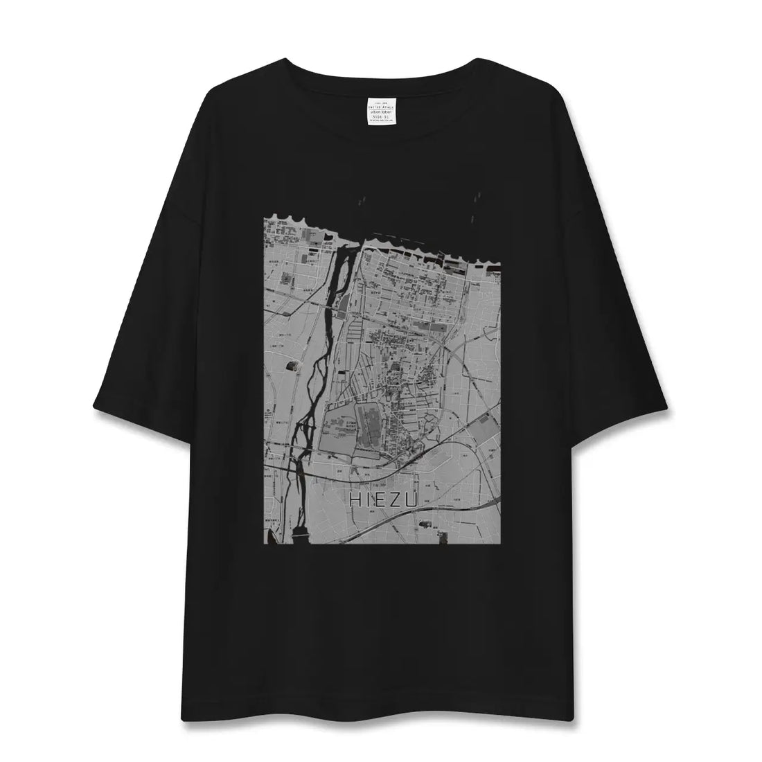 【日吉津（鳥取県）】地図柄ビッグシルエットTシャツ