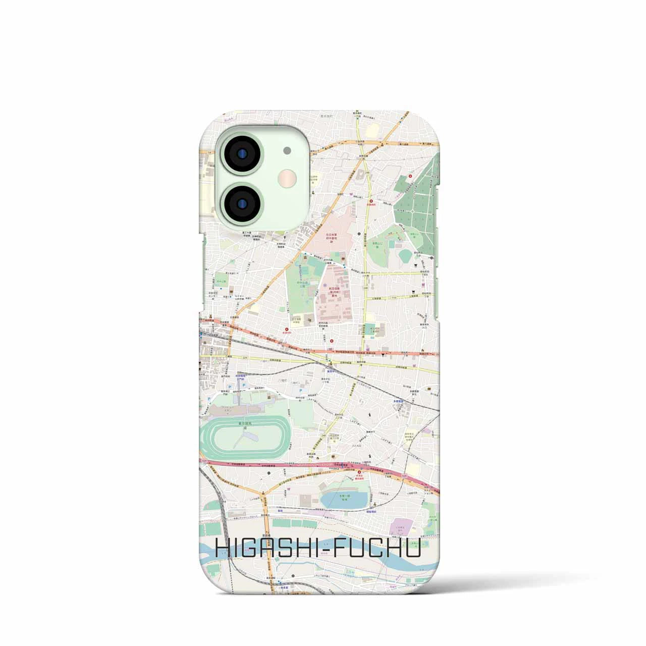 【東府中】地図柄iPhoneケース（バックカバータイプ・ナチュラル）iPhone 12 mini 用