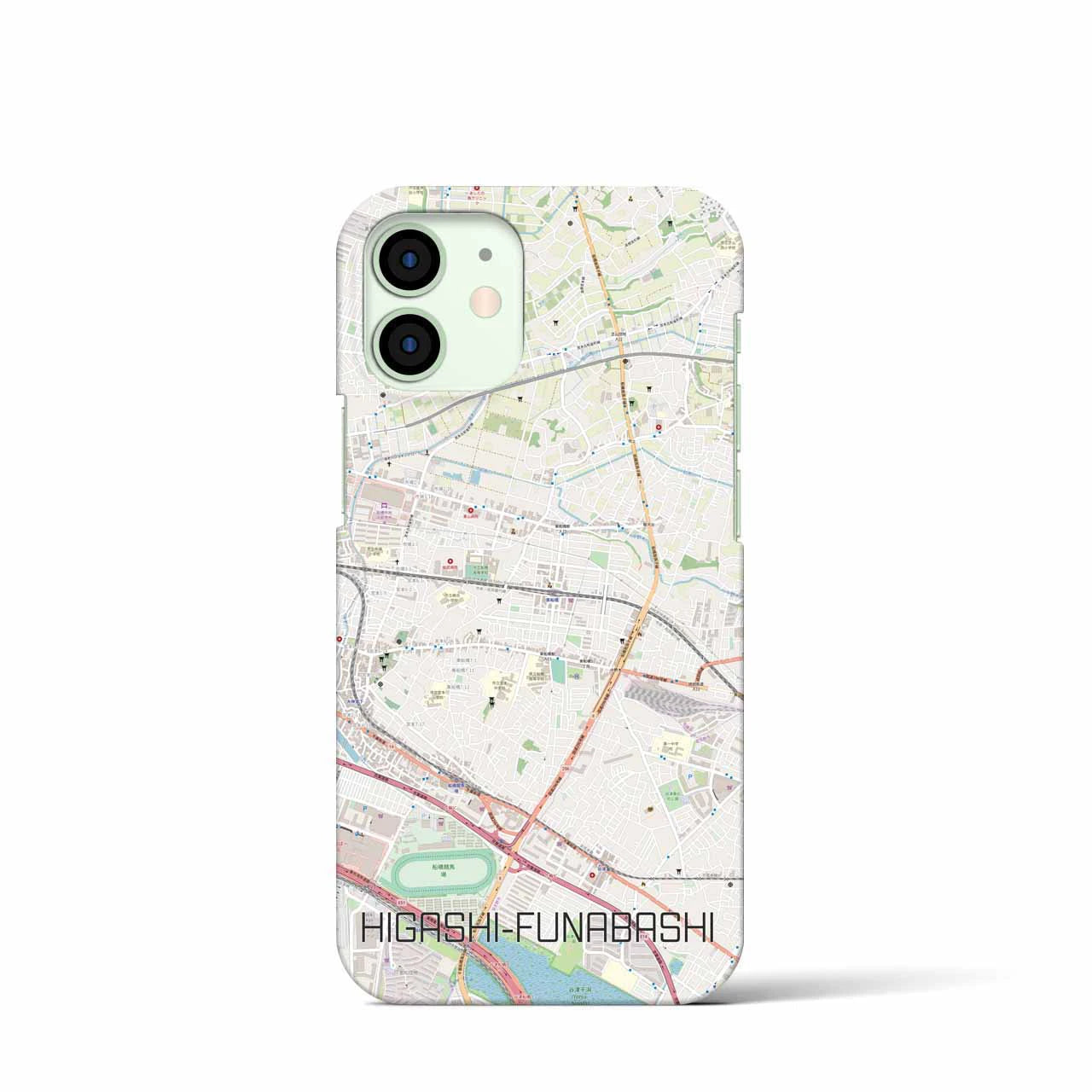 【東船橋】地図柄iPhoneケース（バックカバータイプ・ナチュラル）iPhone 12 mini 用