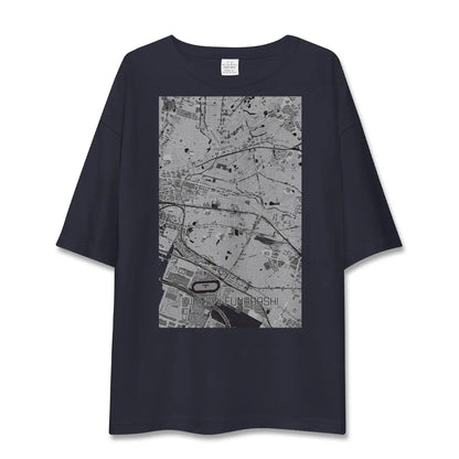 【東船橋（千葉県）】地図柄ビッグシルエットTシャツ