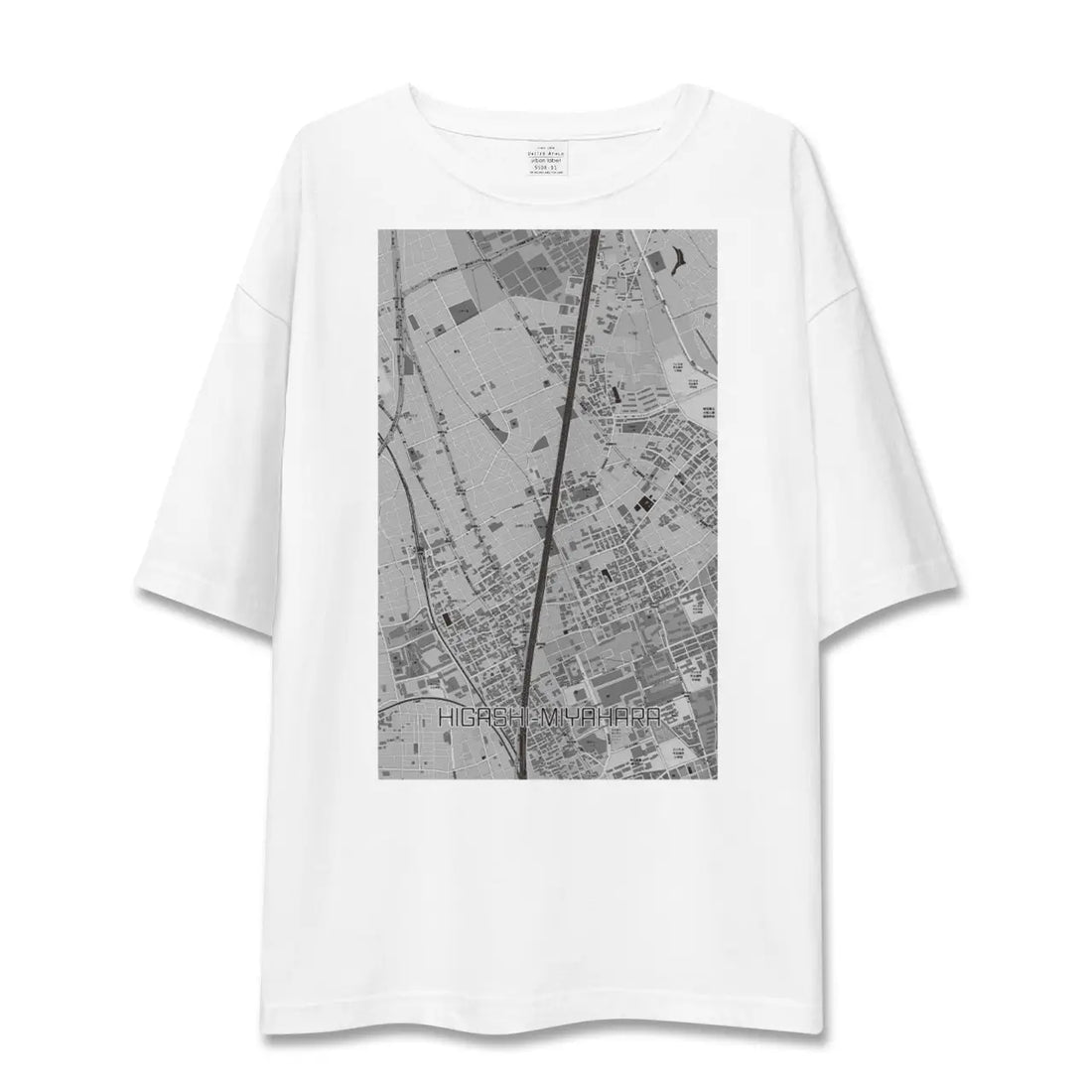 【東宮原（埼玉県）】地図柄ビッグシルエットTシャツ