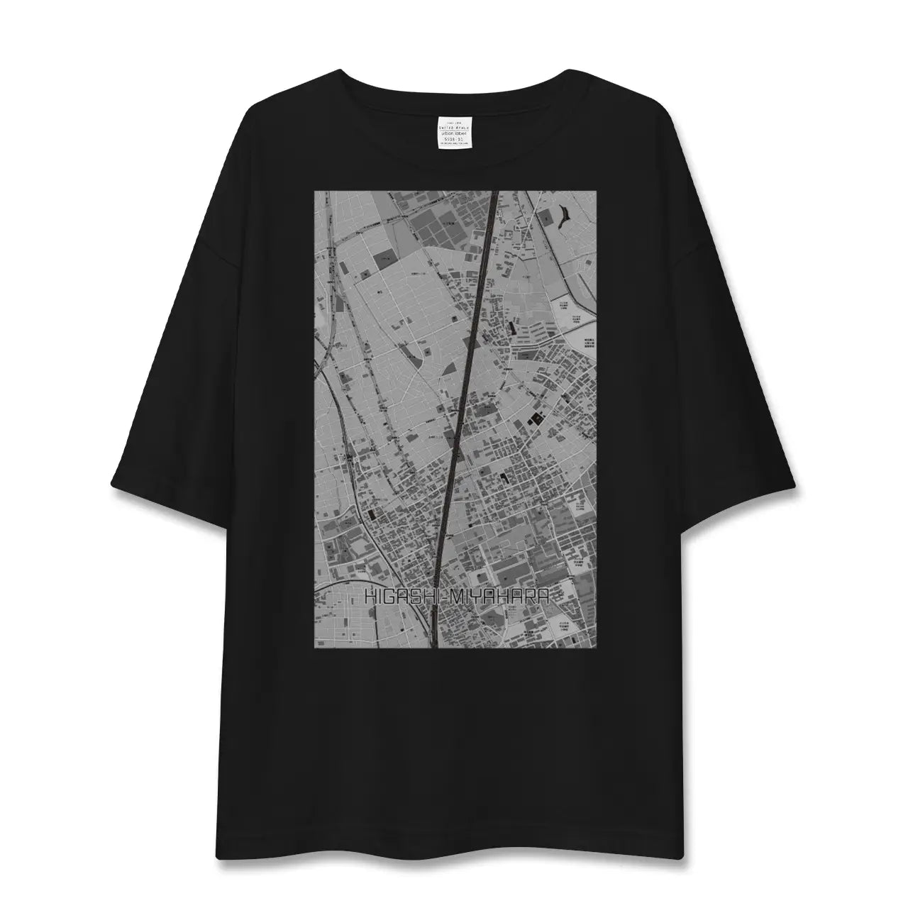 【東宮原（埼玉県）】地図柄ビッグシルエットTシャツ