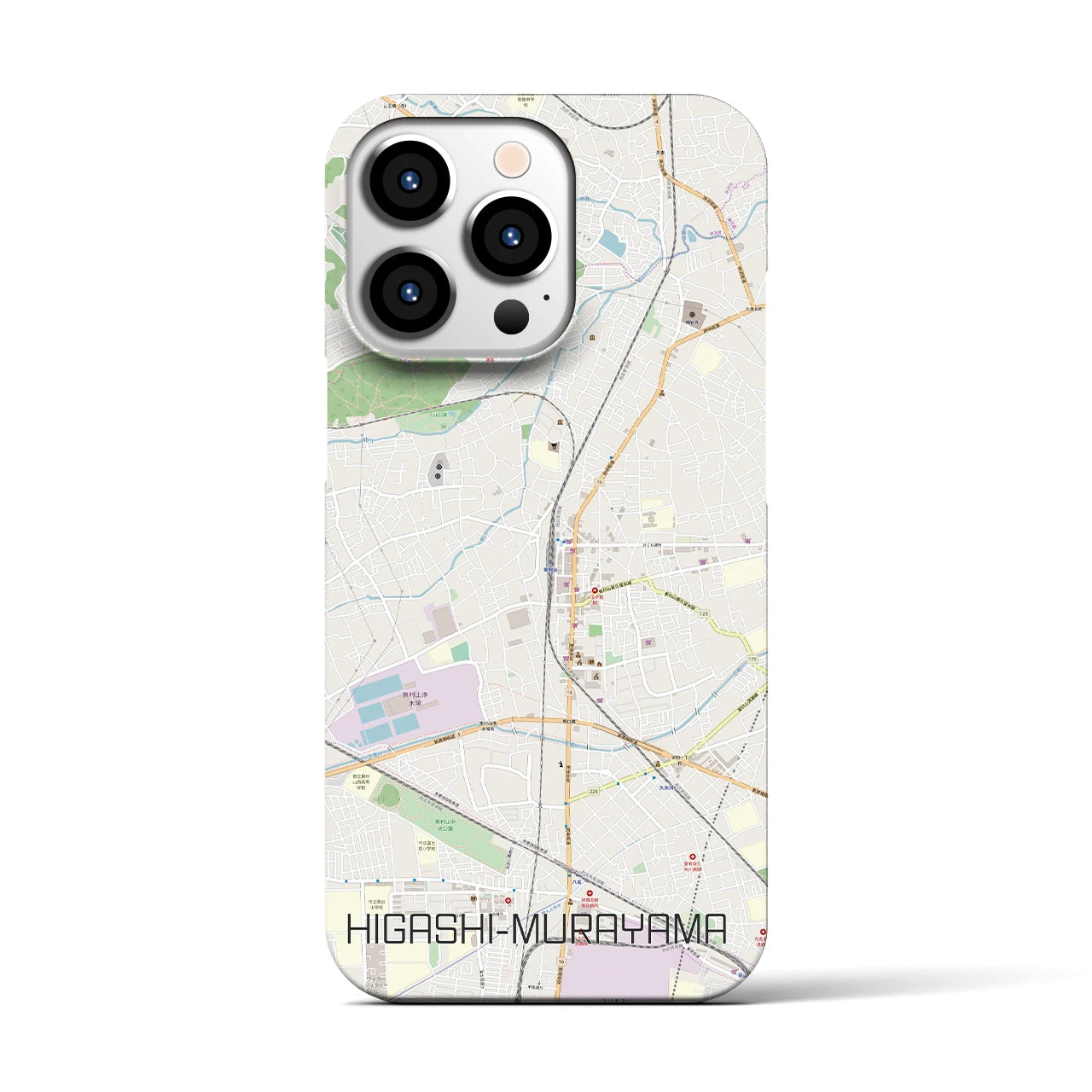 【東村山】地図柄iPhoneケース（バックカバータイプ・ナチュラル）iPhone 13 Pro 用