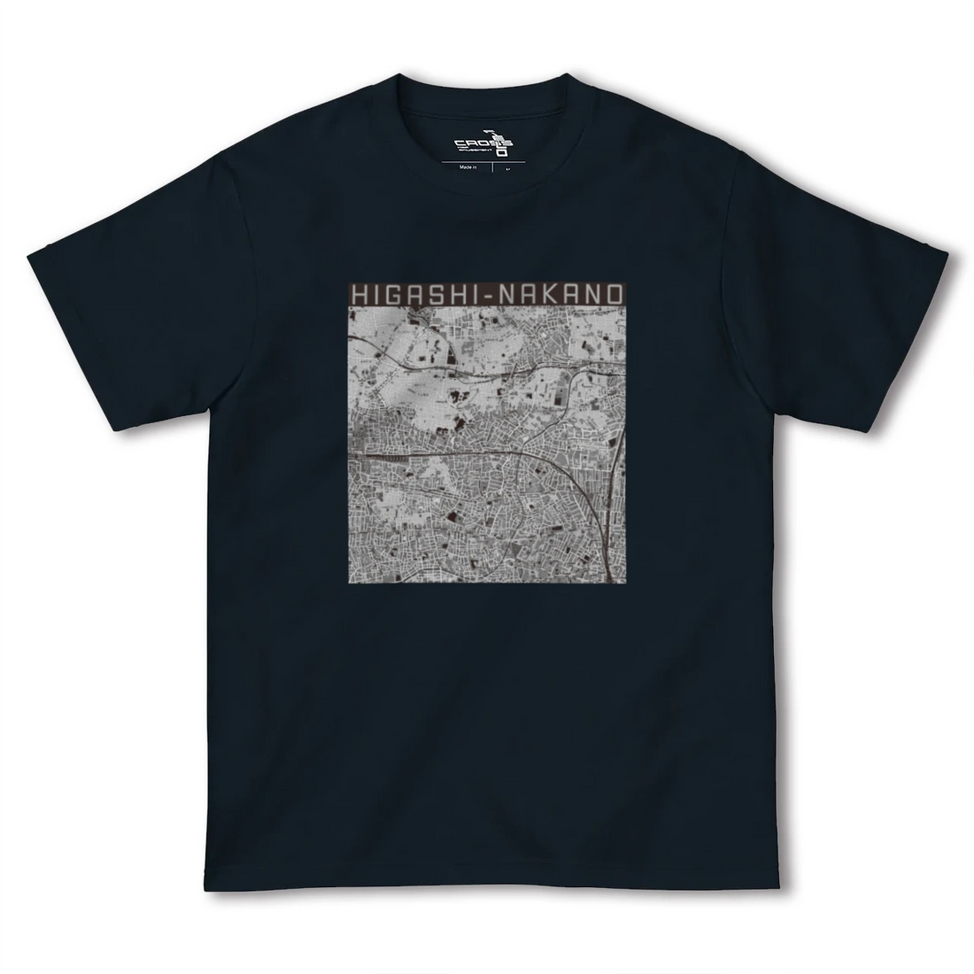 【東中野2(東京都)】地図柄ヘビーウェイトTシャツ