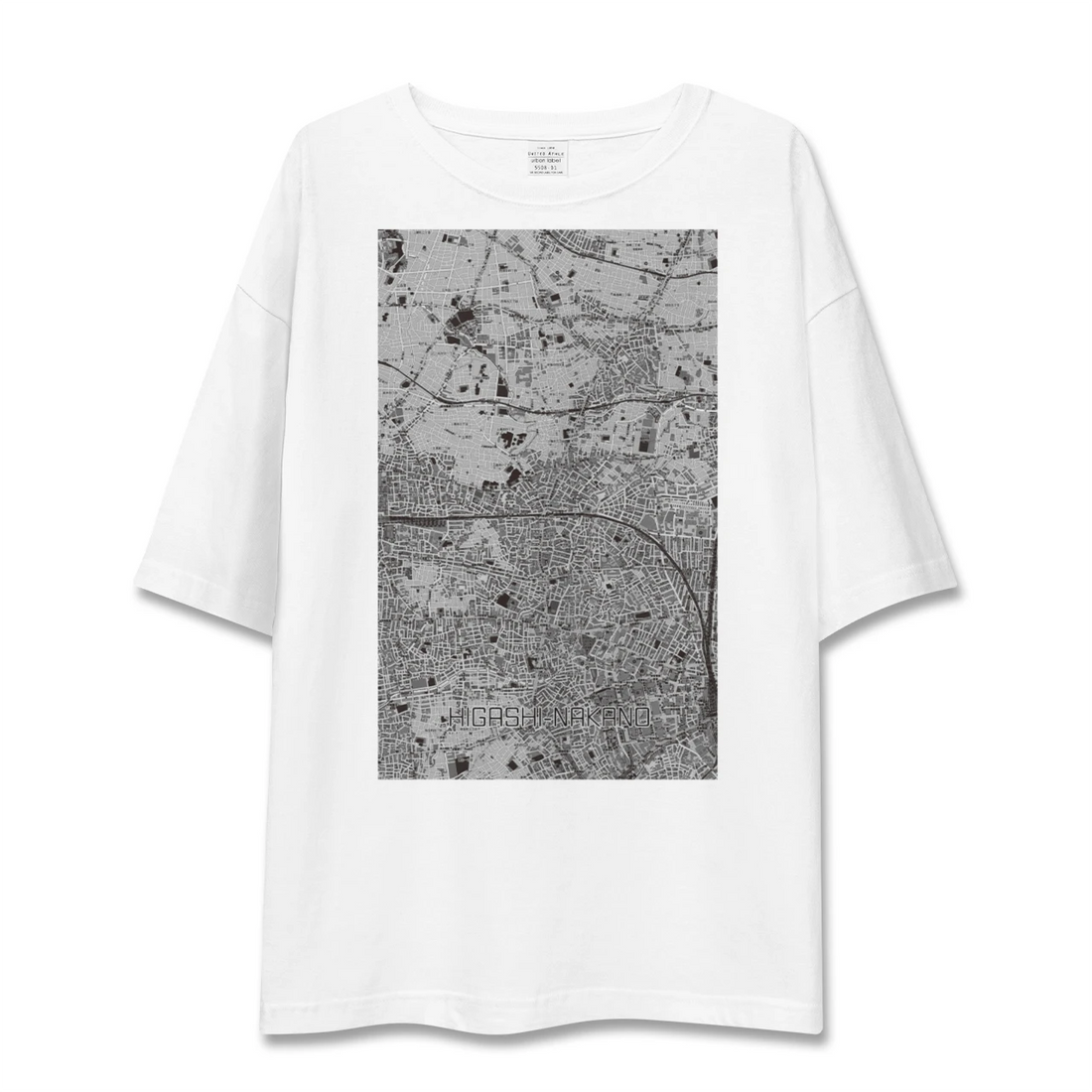 【東中野2(東京都)】地図柄ビッグシルエットTシャツ