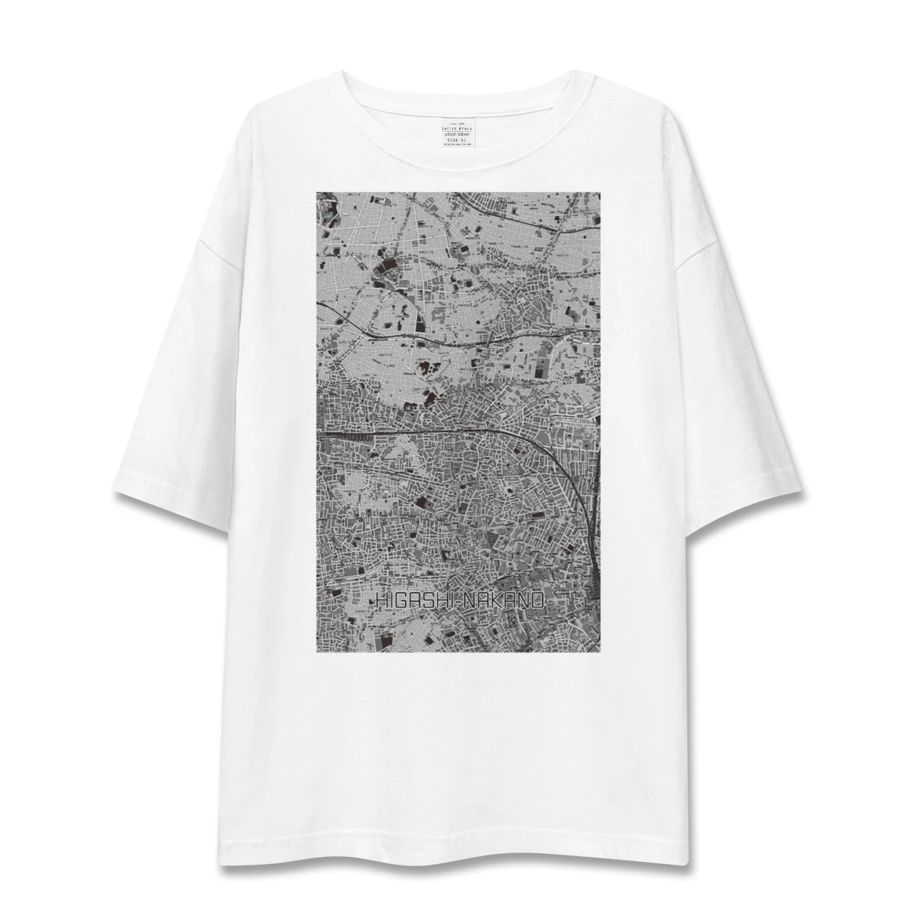 【東中野2（東京都）】地図柄ビッグシルエットTシャツ