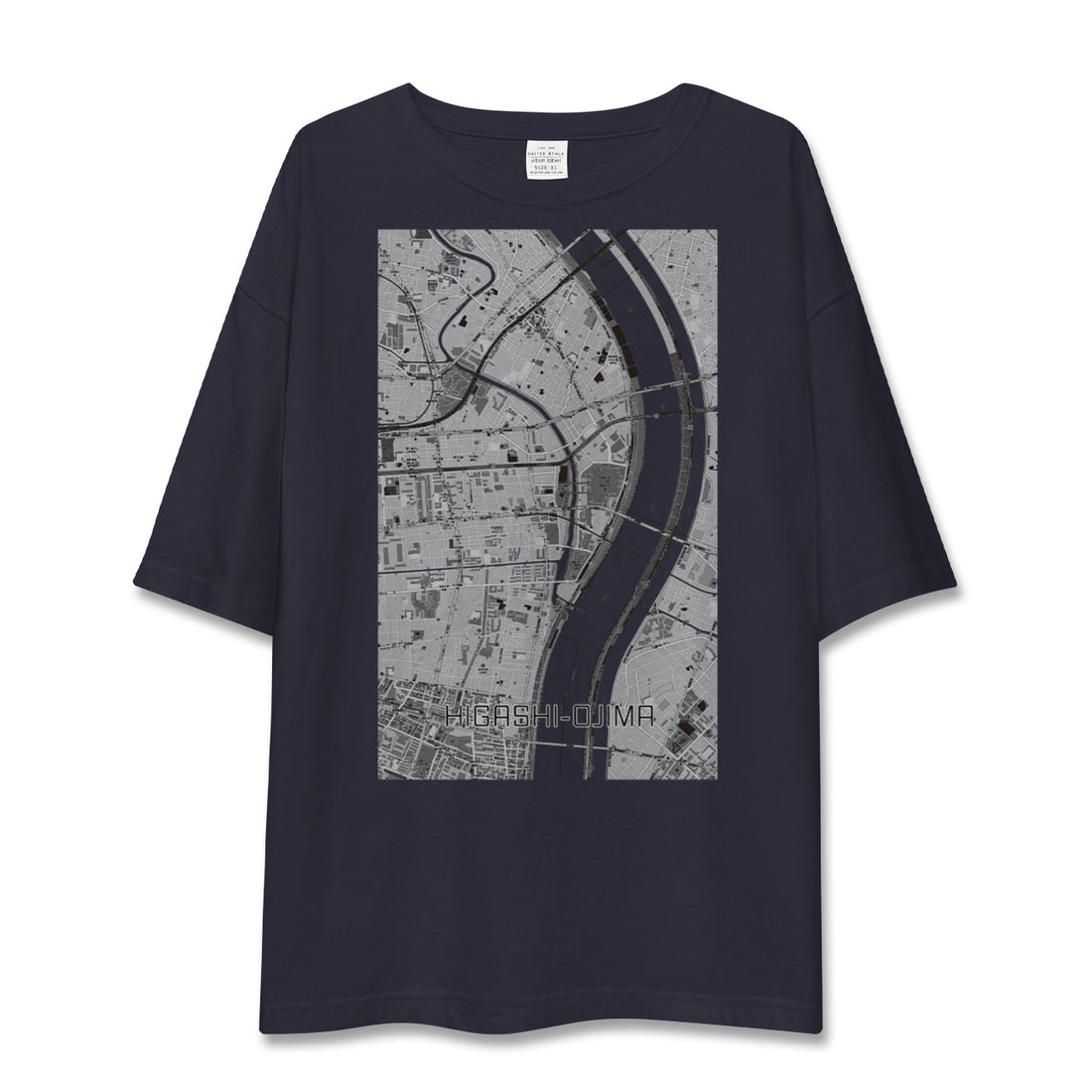 【東大島（東京都）】地図柄ビッグシルエットTシャツ