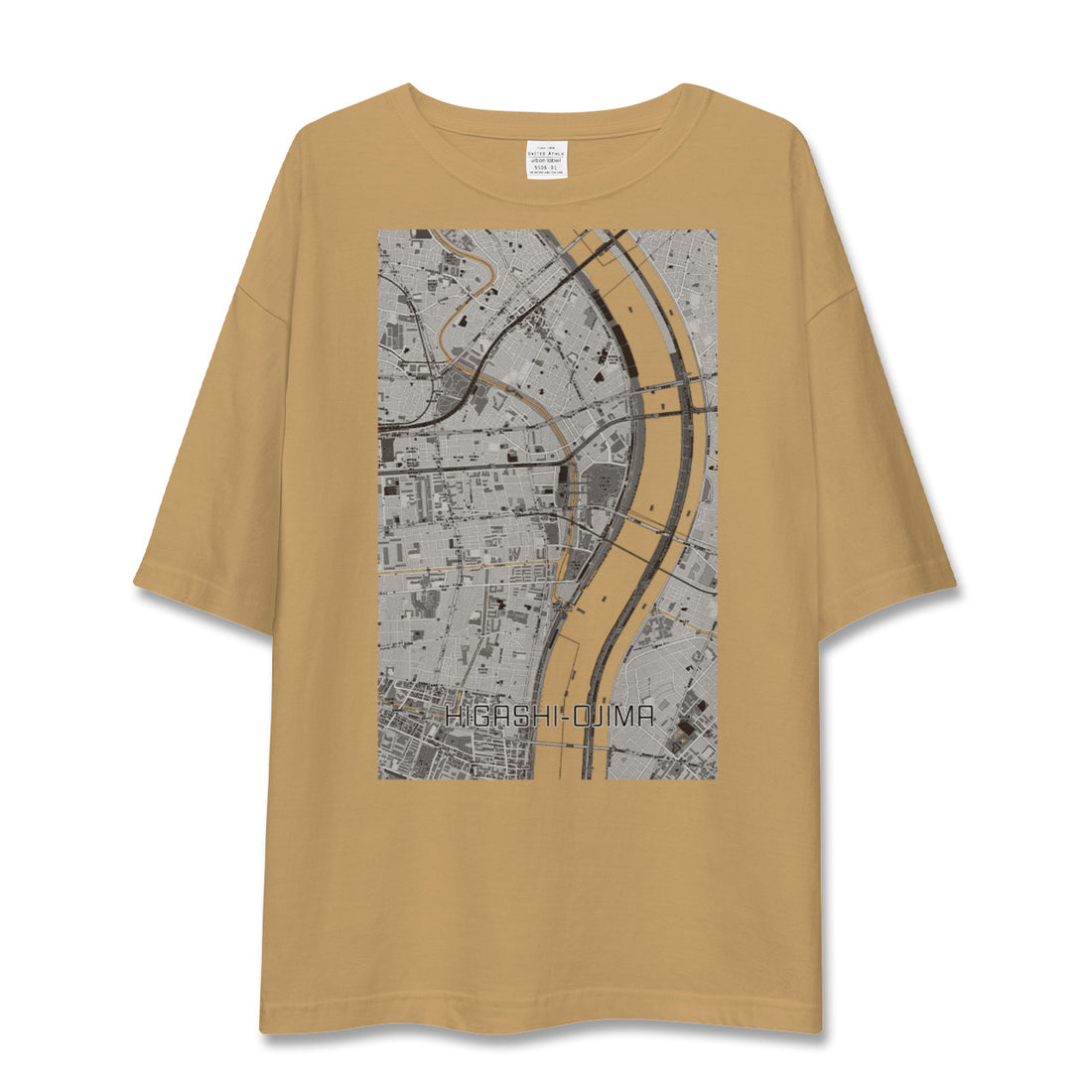 【東大島（東京都）】地図柄ビッグシルエットTシャツ