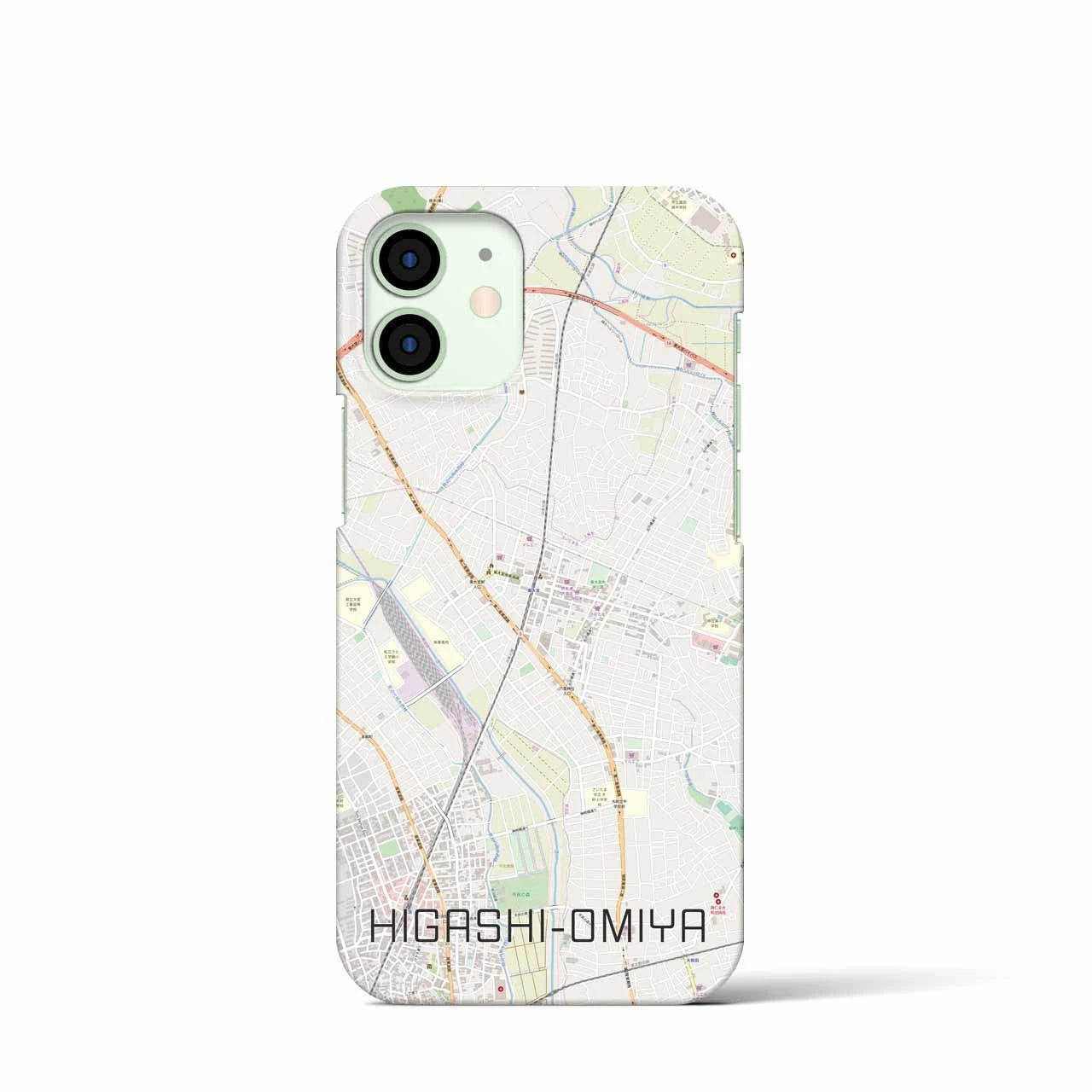 【東大宮】地図柄iPhoneケース（バックカバータイプ・ナチュラル）iPhone 12 mini 用