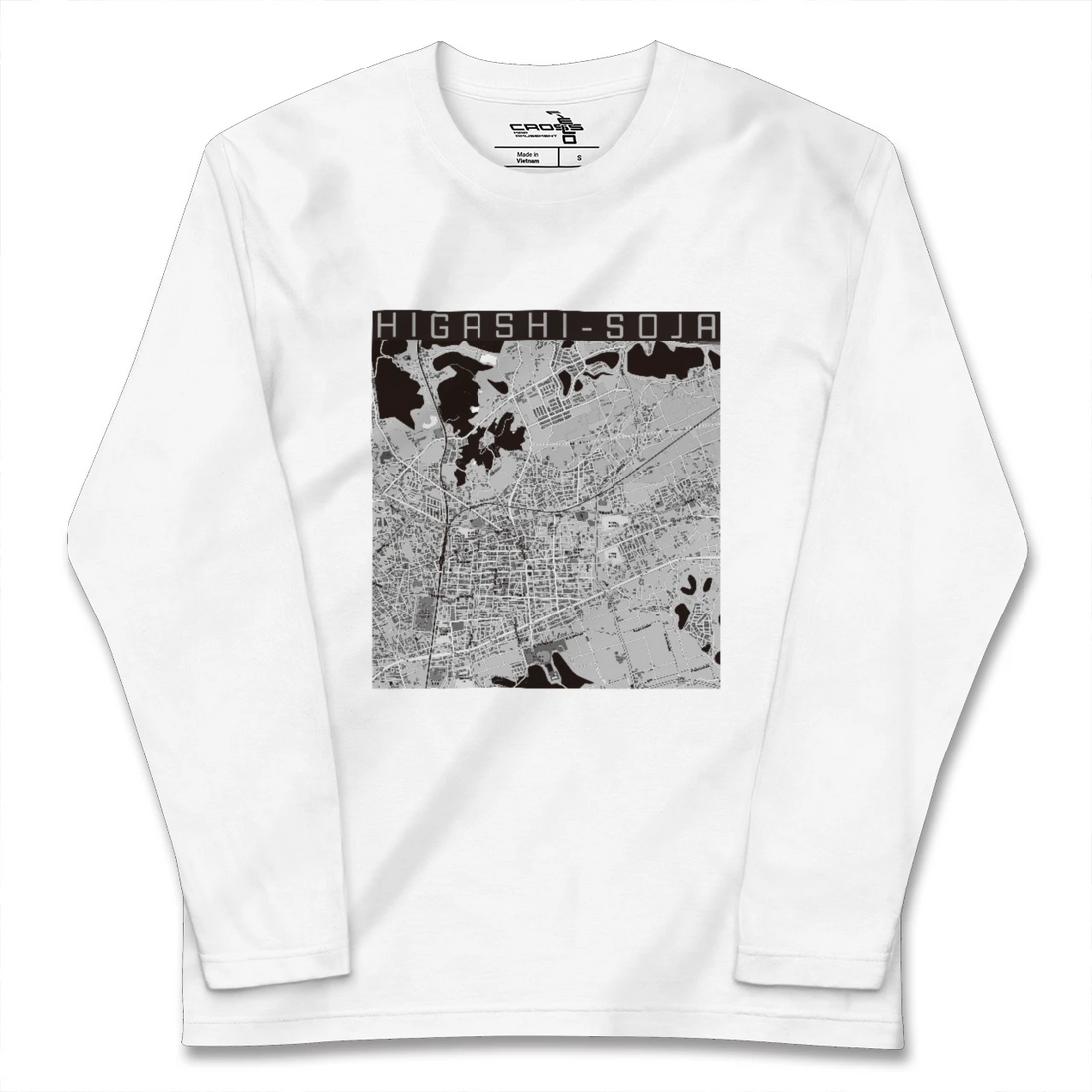 【東総社(岡山県)】地図柄ロングスリーブTシャツ