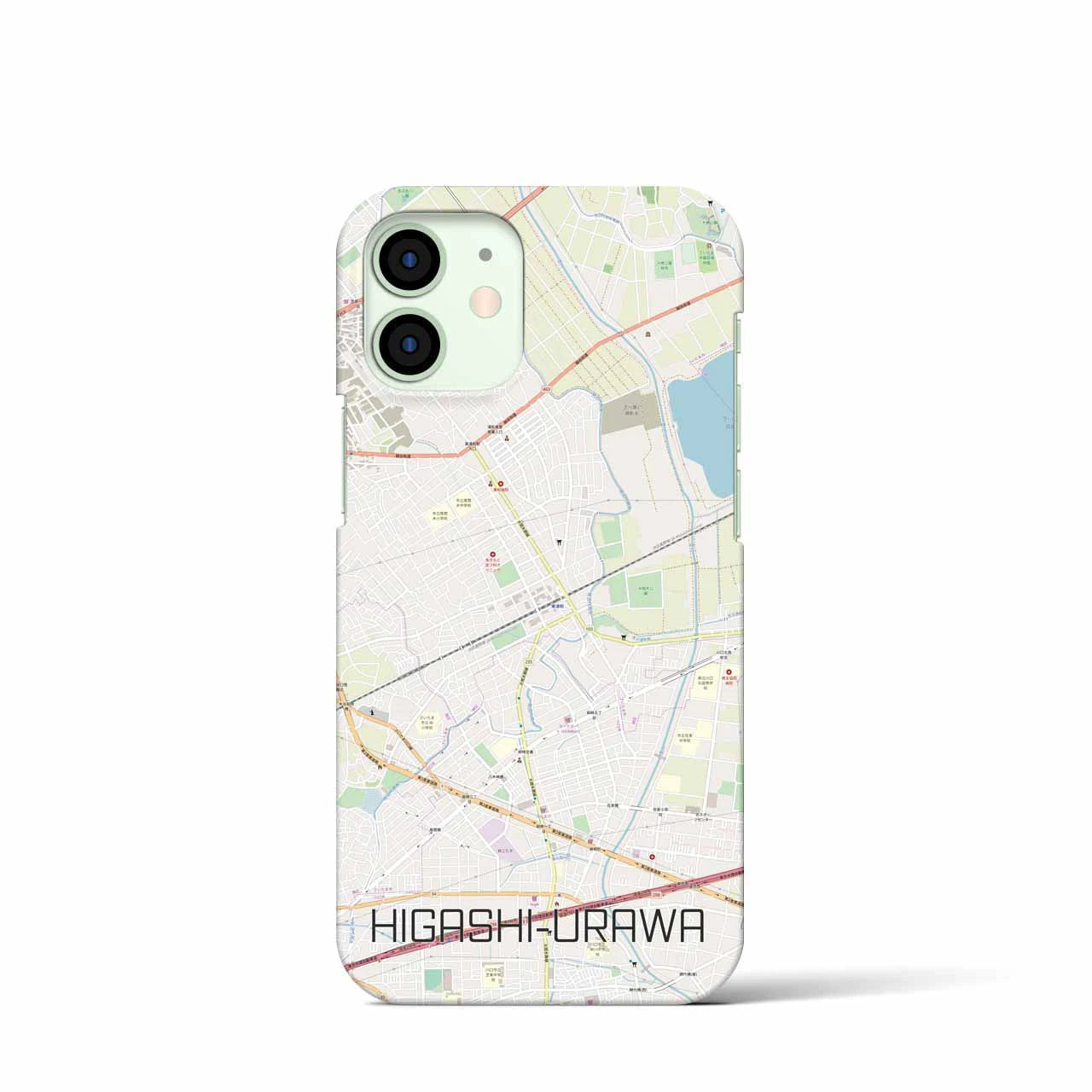 【東浦和】地図柄iPhoneケース（バックカバータイプ・ナチュラル）iPhone 12 mini 用