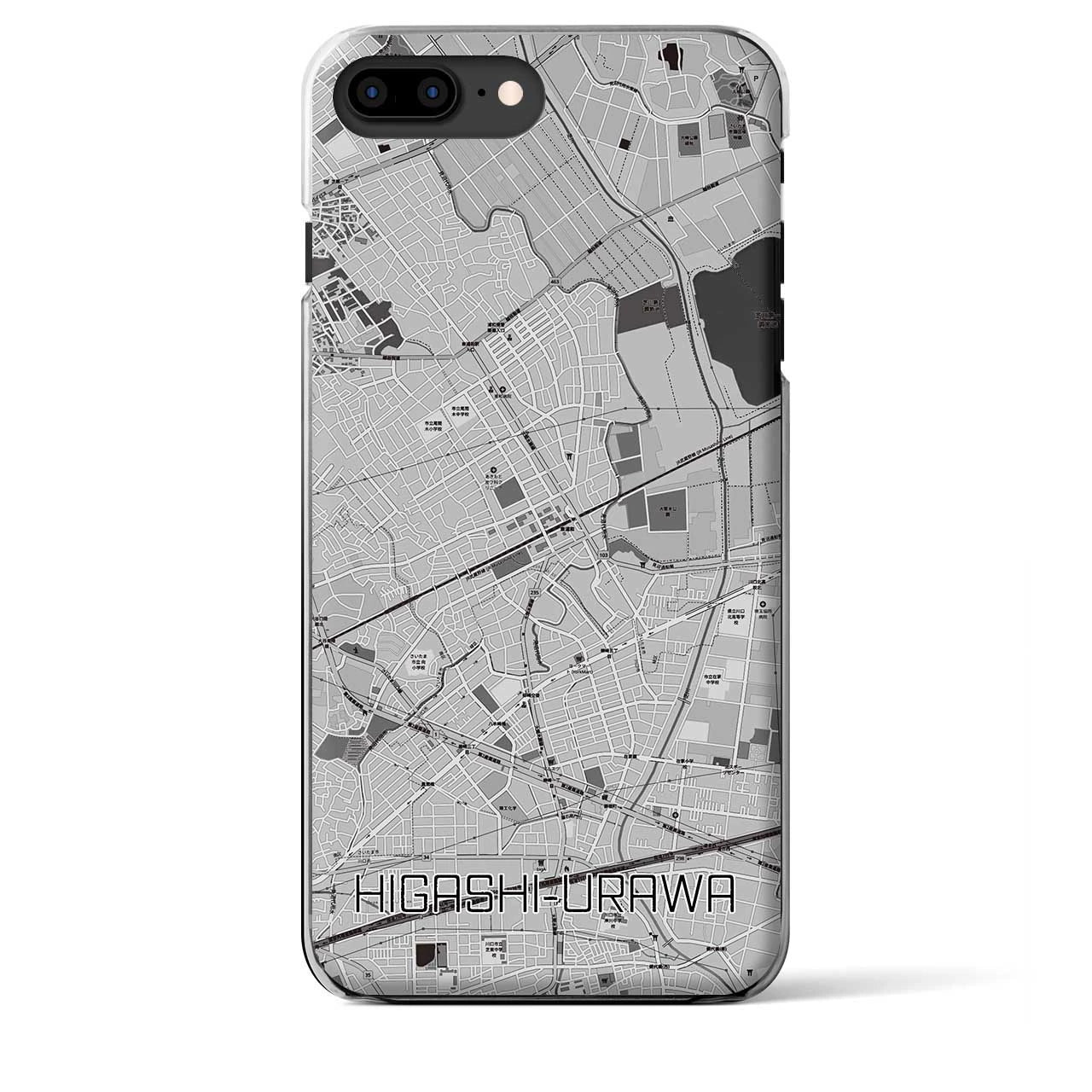 【東浦和】地図柄iPhoneケース（クリアタイプ・モノトーン）iPhone 8Plus /7Plus / 6sPlus / 6Plus 用