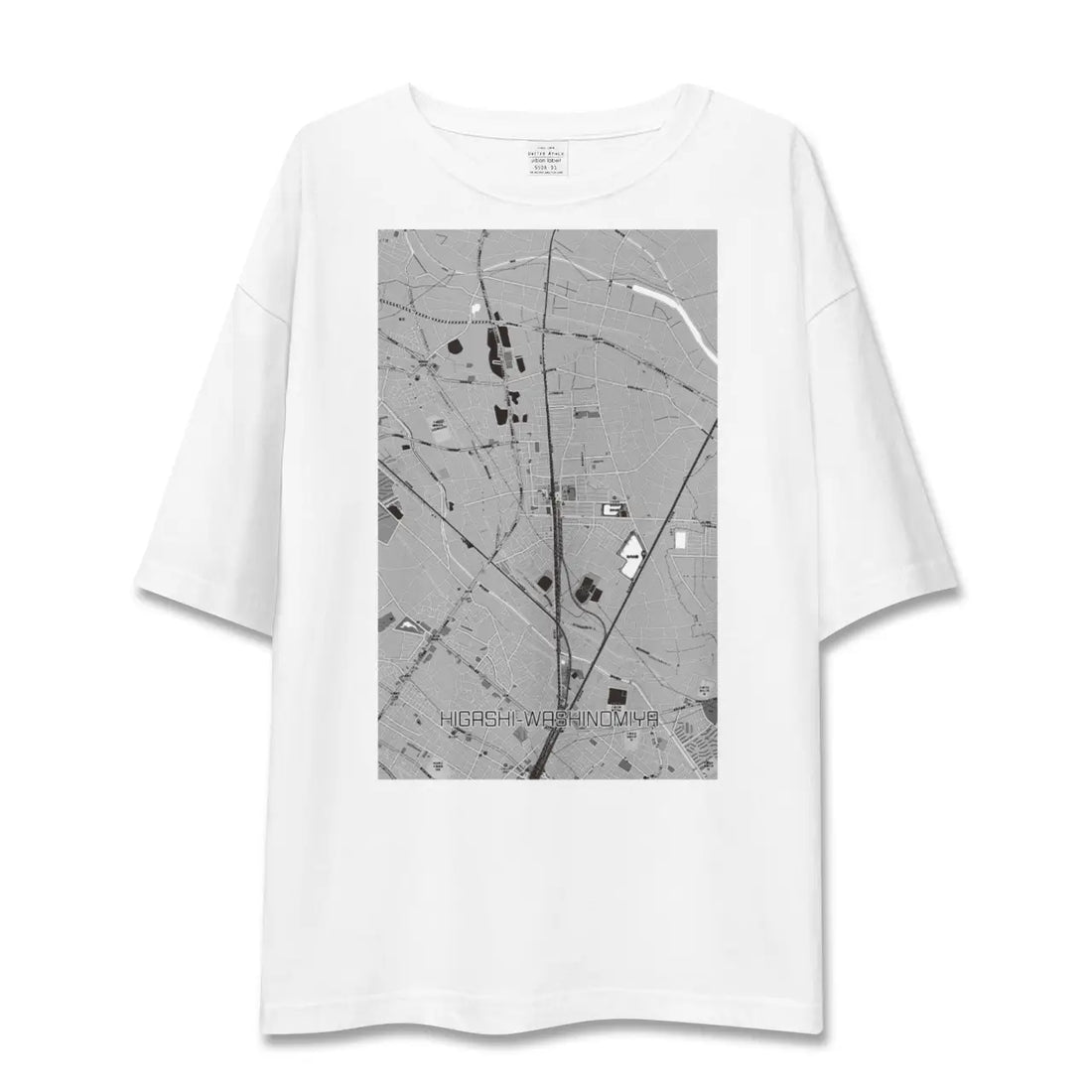 【東鷲宮（埼玉県）】地図柄ビッグシルエットTシャツ